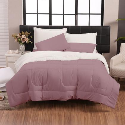 Imagem de Jogo de Cama 6 Peças Edredom Casal Queen Com Jogo de Lençol 100% Algodão