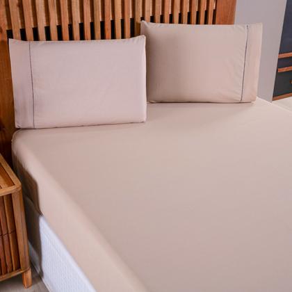 Imagem de Jogo de cama liso solteiro 2 peças percal 180 fios