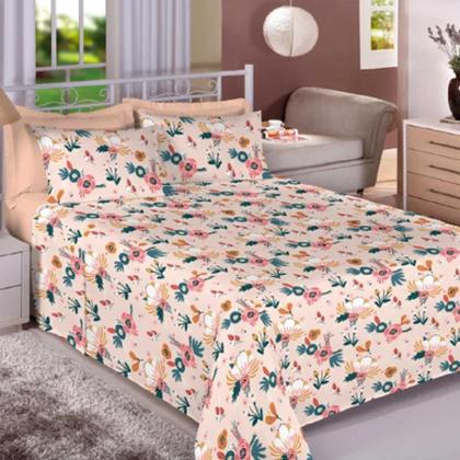 Imagem de Jogo de Cama Roupa Box Lençol Casal 4 Peças Estampado em Microfibra - Estampas Sortidas