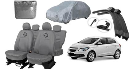 Imagem de Jogo de capa couro Ônix 13-17 + capa cobrir + limpador