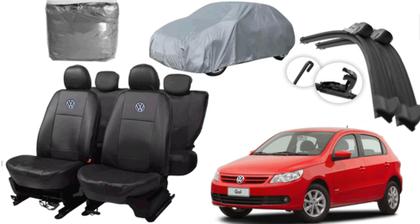 Imagem de Jogo de Capas Gol 08-12 com Capa de Cobrir + Limpador de Couro