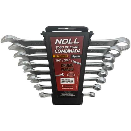 Imagem de Jogo De Chave Combinada 1/4''-3/4'' 8 Peças (408,0003) Noll
