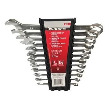 Imagem de Jogo De Chave Combinada 12 Pçs Estrela E Boca Aço 6 A 22mm - MTX