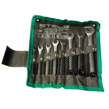Imagem de Jogo de chave combinada 8 a 17 mm aço cromo vanádio 8 peças