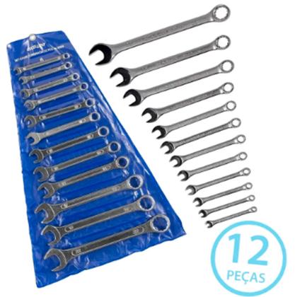 Imagem de Jogo de Chave Combinada Boca e Estria 6mmx22mm Execellent 12 pçs