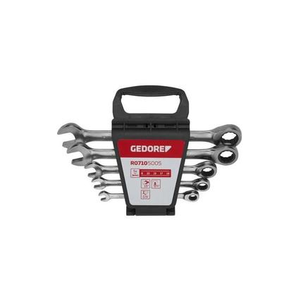 Imagem de Jogo de chave Combinada com Catraca 8 a 19mm com 5 Peças - Gedore Red