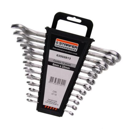 Imagem de Jogo de Chave Combinada STARFER 6 mm a 22 MM 12 Peças