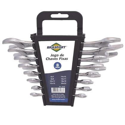 Imagem de Jogo de Chave Fixa com 8 Peças de 6 a 22mm 6039 BRASFORT