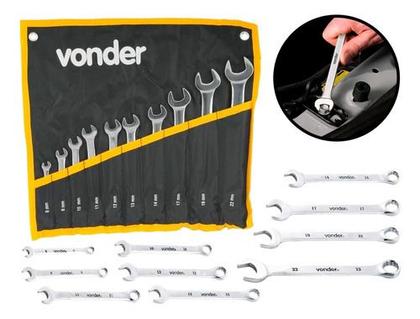 Imagem de Jogo De Chaves Combinadas 6 A 22 Mm Aço Cromo Vanádio Vonder