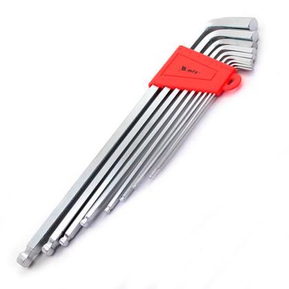 Imagem de Jogo de Chaves Hexagonais Allen Abauladas Extra Longas com 9 Peças MTX