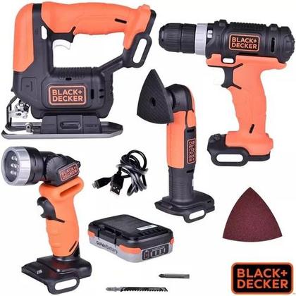 Imagem de Jogo de Ferramentas sem fio GOPAK 12V 4 em 1 BDCK502C1-B3 Black + Decker