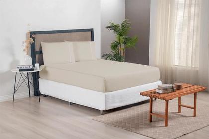 Imagem de Jogo de Lençol 3 Pçs Casal Padrão Versatile Simples Micropercal 300 Fios com Elástico