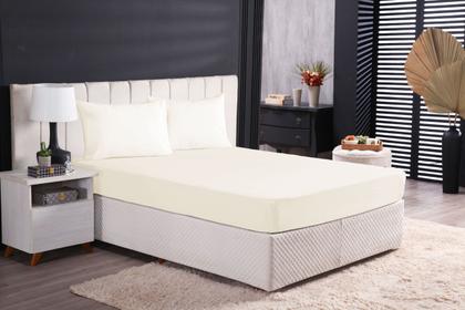 Imagem de Jogo de Lençol Casal 3 Peças Cama Box e Comum 100% Algodão Percal 180 Fios