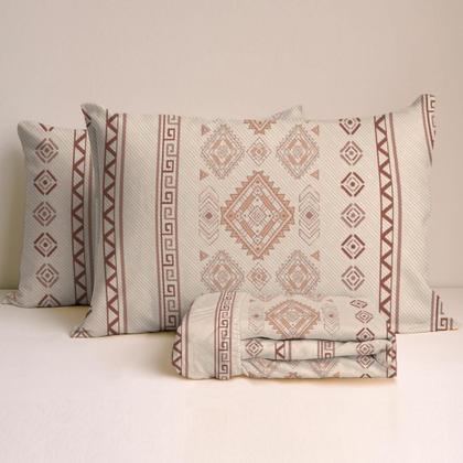 Imagem de Jogo De Lençol Casal 3 Peças Simples Micropercal Cama Box Lençol com Elastico e 2 Fronhas