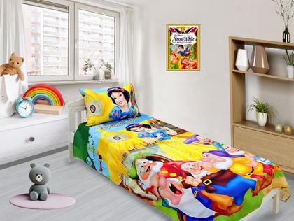 Imagem de Jogo De Lençol Cobre Leito Fronha Infantil Branca De Neve 2 ls-bn2