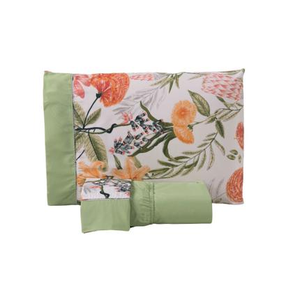 Imagem de Jogo de Lençol Encantare Ponto Palito Estampado Completo 4 Peças Queen 80% Algodão / 20% Poliéster Percal 180 Fios  - Ve 