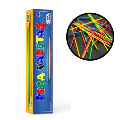 Imagem de Jogo De Mesa Pega Varetas 31 Vareta Colorida Brincar Familia