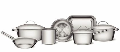 Imagem de Jogo De Panelas Aço Inox 7 Peça Allegra Tramontina