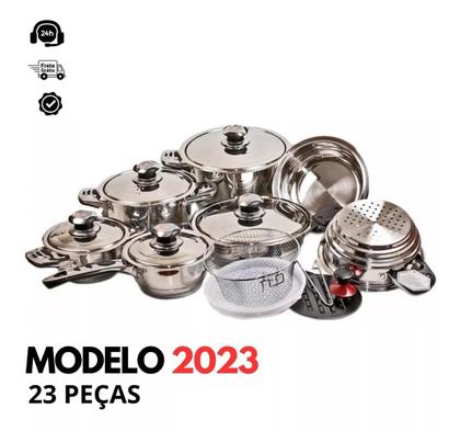 Imagem de Jogo De Panelas Inox De 19 +1 Peças Songhe Tools