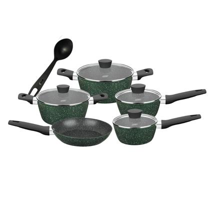 Imagem de Jogo de Panelas Mta Antiaderente Carmela Garden 5 Pç Verde