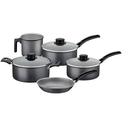 Imagem de Jogo de Panelas Tramontina Antiaderente Kit 5 Peças Conjunto Turim Aluminio Vermelho