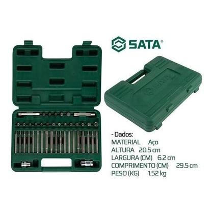 Imagem de Jogo de pontas hexagonais de 8mm com 42 peças sata st09327
