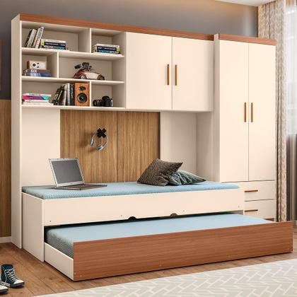 Imagem de Jogo de Quarto Infantil Theo MDP Off White  Carvalho - Sallar Home