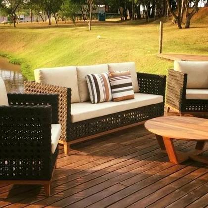 Imagem de Jogo De Sofá Em Fibra Sintética Alumínio, Piscina, Jardim