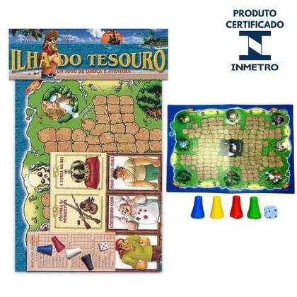 Imagem de Jogo De Tabuleiro Ilha Do Tesouro Com Cartas E Acessórios