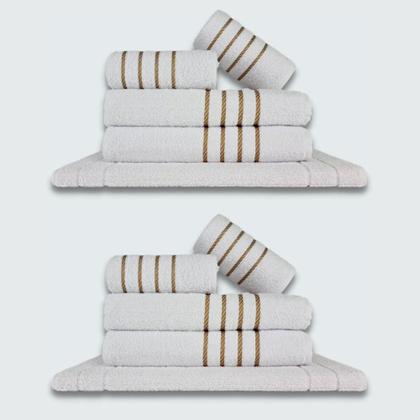 Imagem de Jogo de Toalhas 10 pçs Coleção Montreal 100% Algodão Branco