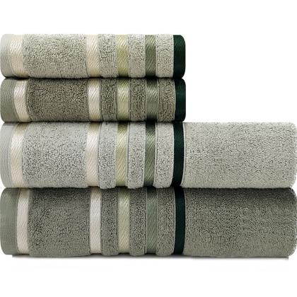 Imagem de Jogo De Toalhas 4 Peças - Banho + Rosto Algodão Fio Penteado Lumina Karsten - Emcompre