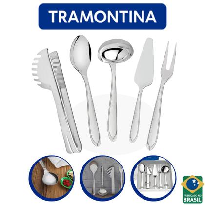 Imagem de Jogo De Utensílios Cozinha Inox 5 Peças Tramontina Conjunto