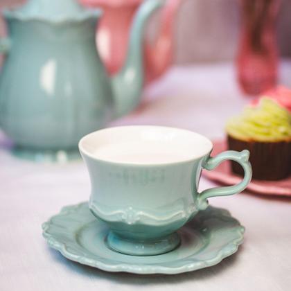 Imagem de Jogo de Xicaras de CAFE PORCELANA 6 pçs PIRES MENTA 90ml - Wolff