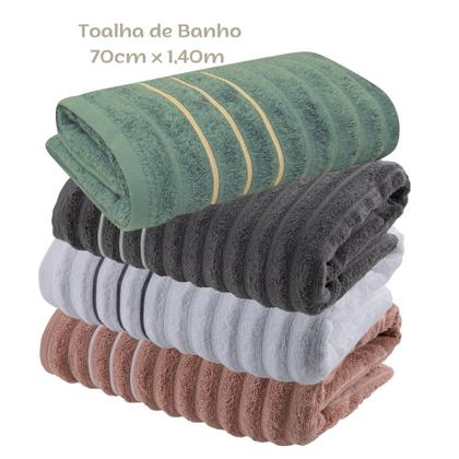 Imagem de Jogo deToalhas de Banho 4 peças Leve Macia Ondulada Jacquard Wave Corttex
