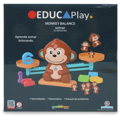 Imagem de Jogo Interativo Monkey Balance Aprender Soma e Matemática Infantil +3 Anos Polibrinq