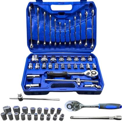 Imagem de Jogo Kit Ferramentas 37 Peças Soquetes 8 A 32mm Chave combinada Profissional Cromo Vanádio