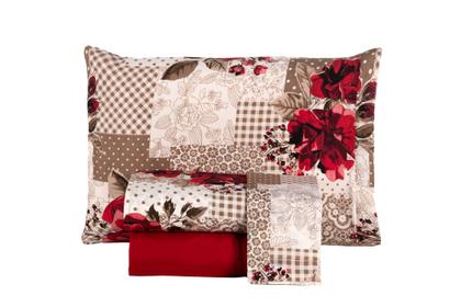 Imagem de Jogo Lençol 4 Peças c/ Elástico Queen Size Algodão 180 Fios Estampado