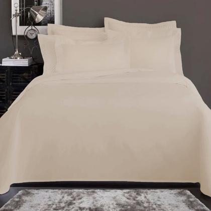 Imagem de Jogo Lençol 600 Fios 100% Algodão Queen S/ Elástico 3 Pç