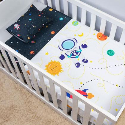 Imagem de Jogo Lençol Berço 2 Peças Micropercal 200 Fios