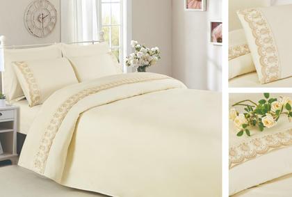 Imagem de Jogo Lençol Casal Queen 4 Pç 100% Algodão 400 Fios - Palha