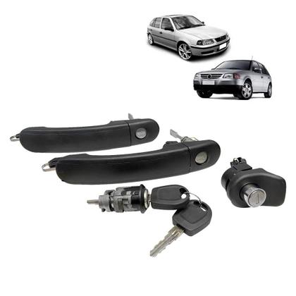 Imagem de Jogo Maçanetas Gol Parati Saveiro Porta Porta Malas Ignição 