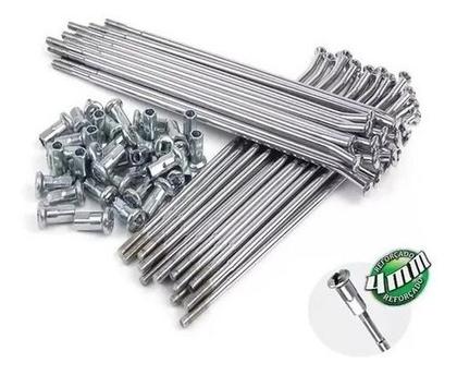 Imagem de Jogo Raio 4mm Cromado Cg Titan Fan 125 150 160 Dianteiro Traseiro