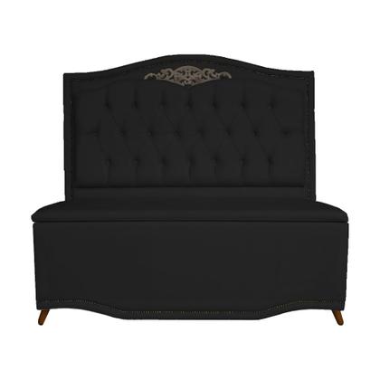 Imagem de Jogo Recamier Baú + Cabeceira Dafne Para Cama Box Casal Queen 160 Cm - Sv Decor