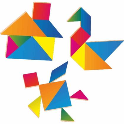 Imagem de Jogo Tangram - Madeira - 2068 - Brincadeira De Criança