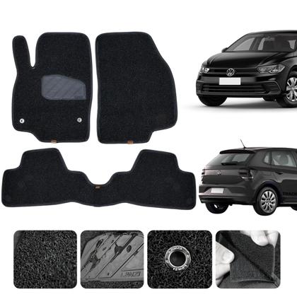 Imagem de Jogo Tapete Automotivo Capacho Polo 2018 2019 Original Lanzi Premium Inteiriço 3 Pçs Preto