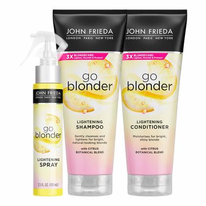 Imagem de John Frieda Sheer Blonde Go Blonder Verão Kit - Spray + Condicionador + Shampoo