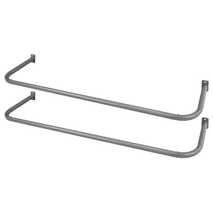 Imagem de Kit 02 Araras de Roupas Cabideiro de Parede 1,00m Lazúli