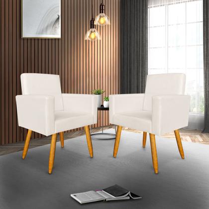 Imagem de kit 02 Poltrona para Salão de Beleza Nina Pés Palito Suede