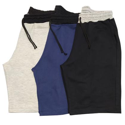 Imagem de   Kit 03 Bermudas Moletom Masculino