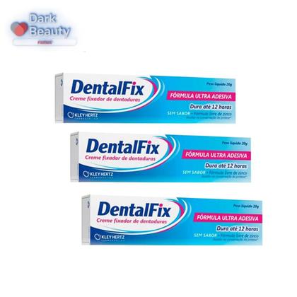 Imagem de Kit 03 Creme Fixador Dentadura Dentalfix 20G - Kley Hertz